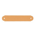 Brass Plate w/Notched Corners & 2 Holes (4"x3/4")